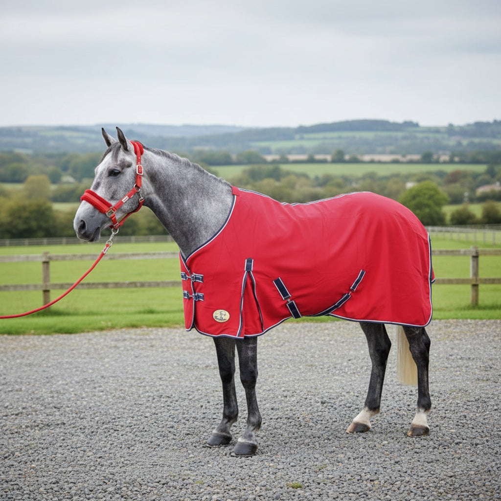 Polar Fleece With Tail Flap And Shoulder Gussets - Red/Navy