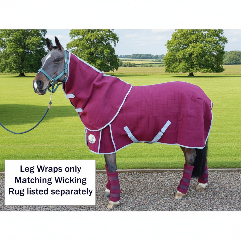 Triple Layer Wicking Leg Wrap Set - Burgundy