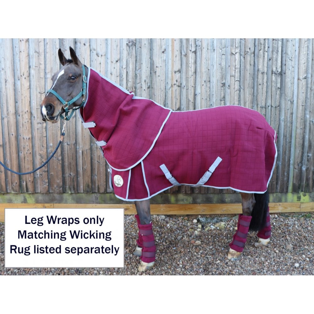 Triple Layer Wicking Leg Wrap Set - Burgundy