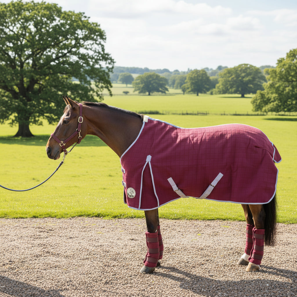 Standard Triple Layer Wicking Rug With Tail Flap - Burgundy