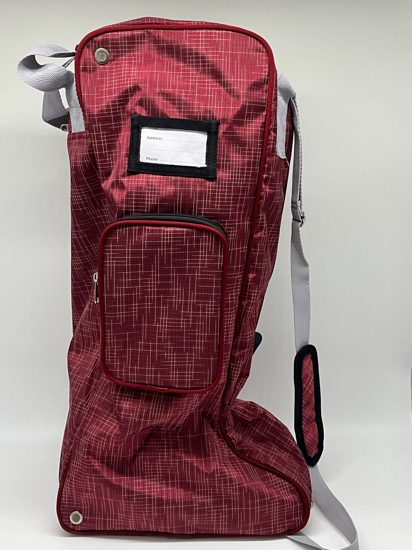 Shop Soiled Maroon Check Tall Boot Bag.