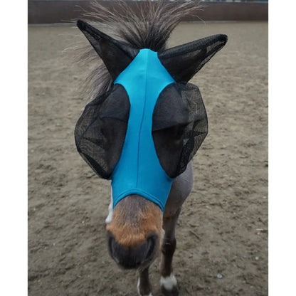Four Shop Soiled XX-Mini Lycra Fly Masks Two Pink One Navy And Aqua