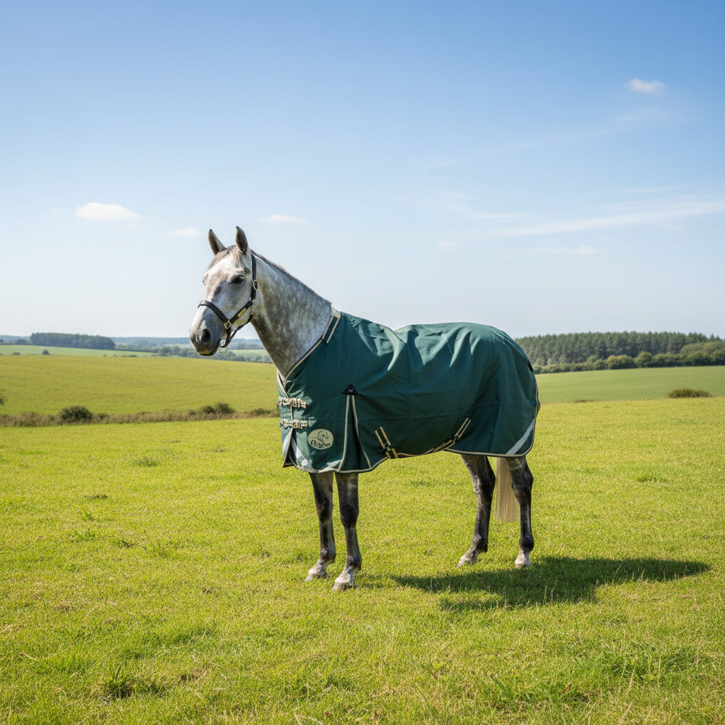 Ruggles Lightweight No Fill Turnout Rug For Heavy Horses - Shires Clydesdale Percheron Etc | Durable 1200D Teflon Coated Outer | Waterproof/ Breathable | Ideal For Warmer Wet Weather (6' 3", Sycamore - View #2