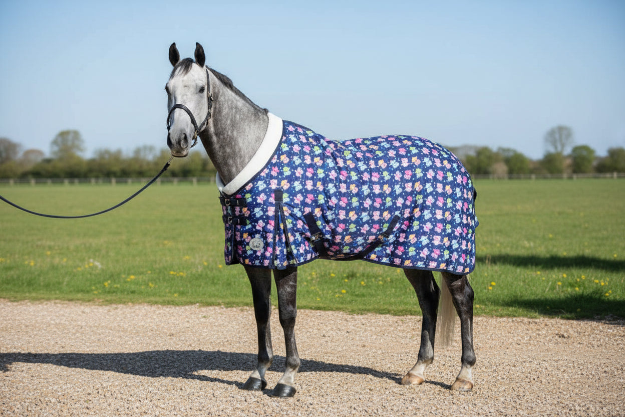 100g Lightweight Stable Rug With Fleece Collar - Owl Print – Ruggles ...