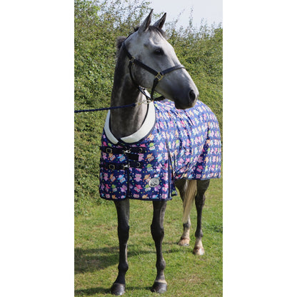 100g Lightweight Stable Rug With Fleece Collar - Owl Print
