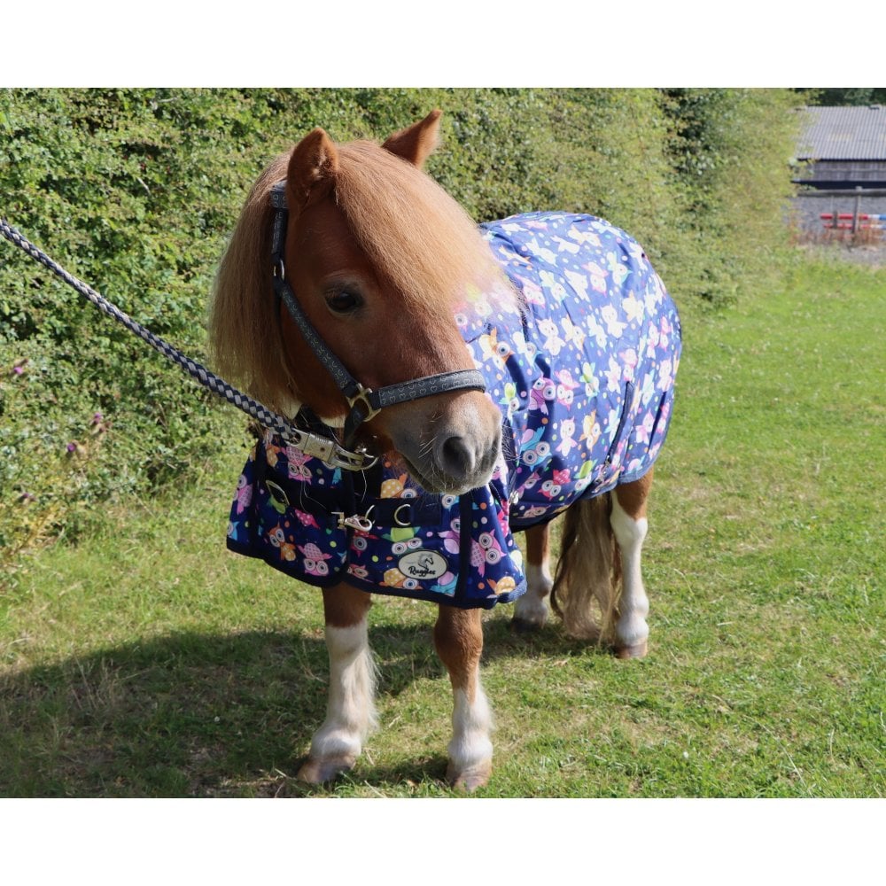 Shetland-Miniature-Donkey 100g Stable Rug - Owl Print