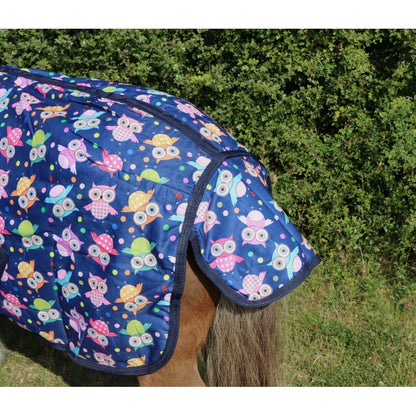 Shetland-Miniature-Donkey 100g Stable Rug - Owl Print