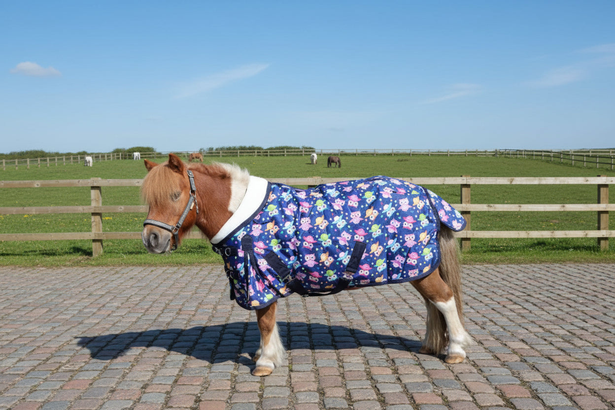 Shetland-Miniature-Donkey 100g Stable Rug - Owl Print – Ruggles Equestrian