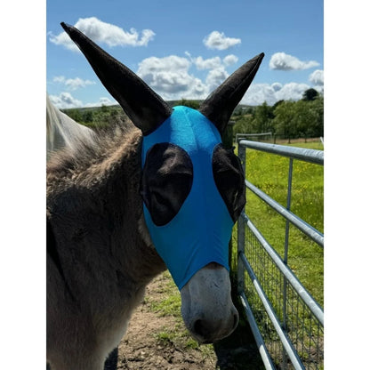 Two Shop Soiled Donkey Large Lycra Fly Masks One Aqua One Grey