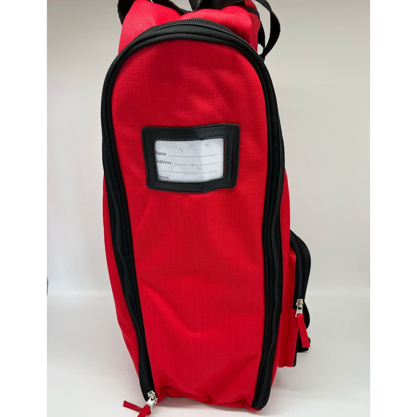 Tall Boot Bag - Light Delft Blue / Tomato Red