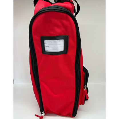 Tall Boot Bag - Light Delft Blue / Tomato Red