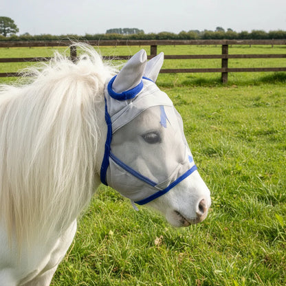Shop Soiled 4'6 Mint Green UV Fly Combo And A Shetland Large Mesh Fly Mask Without a Nose Guard.