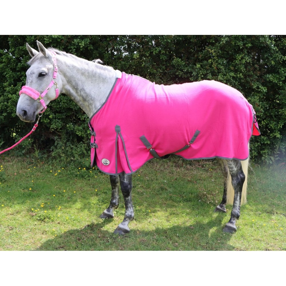 Polar Fleece With Tail Flap And Shoulder Gussets - Pink / Sky Blue