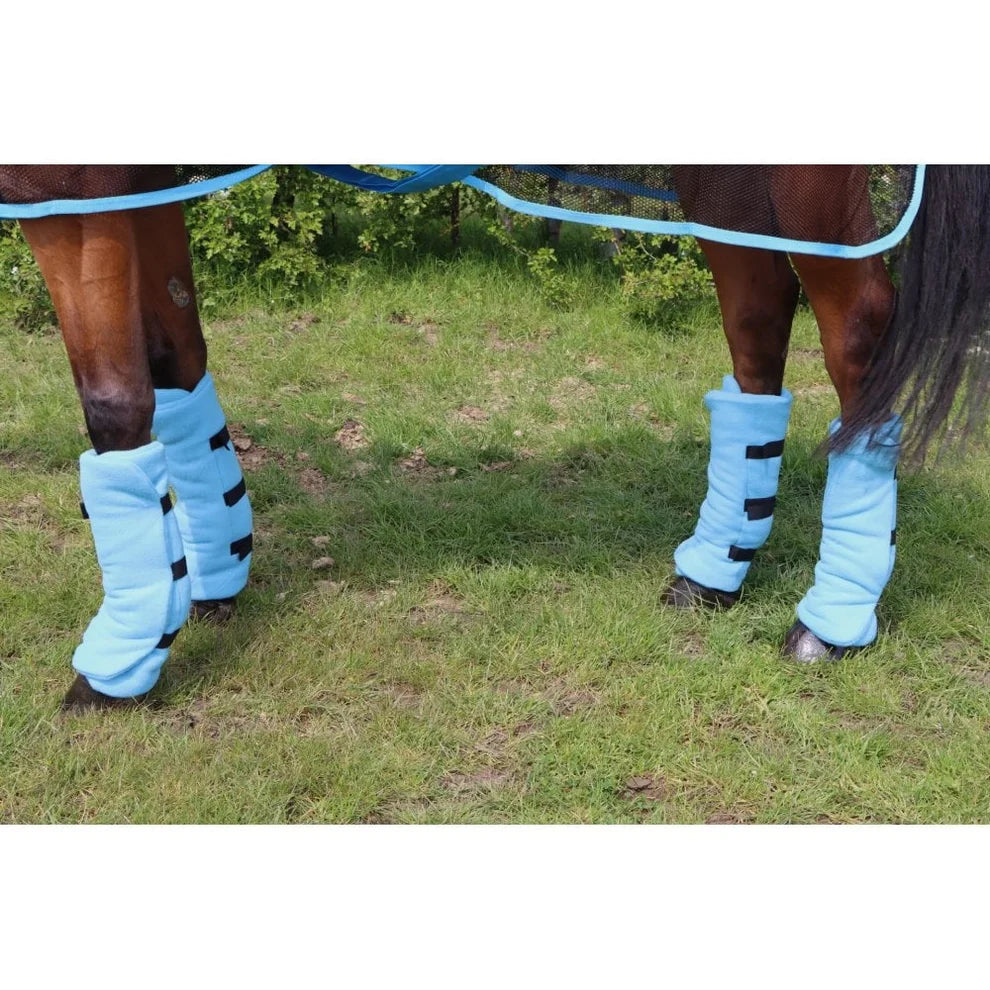 Shop Soiled Sky Blue Pony Size Fleece Leg Wraps