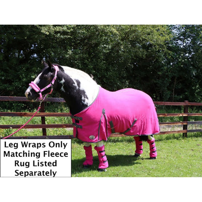 Heavy Horse Fleece Leg Wraps - Set of 4