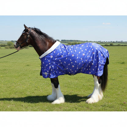 Heavy Horse 50g Stable Rug With Fleece Collar - Unicorn Print