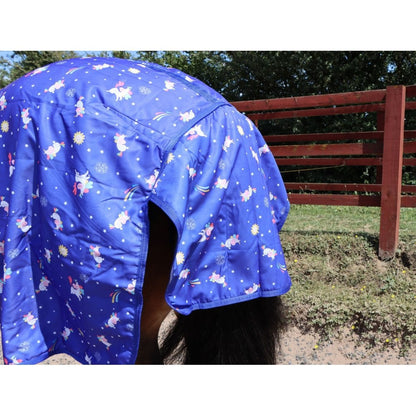 Heavy Horse 50g Stable Rug With Fleece Collar - Unicorn Print