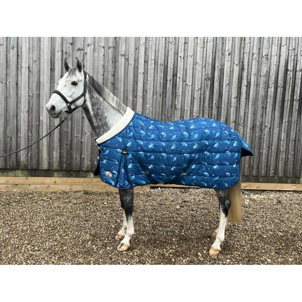 400g Heavyweight Stable Rug With Fleece Collar - Shark Print