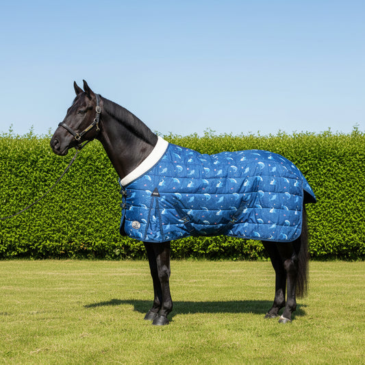 400g Heavyweight Stable Rug With Fleece Collar - Shark Print