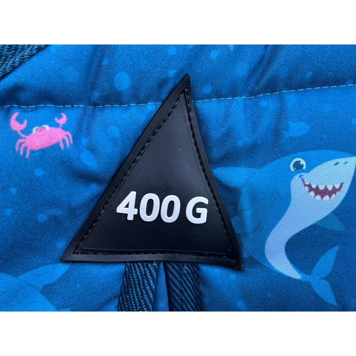 Heavy Horse 400g Stable Rug With Fleece Collar - Shark Print