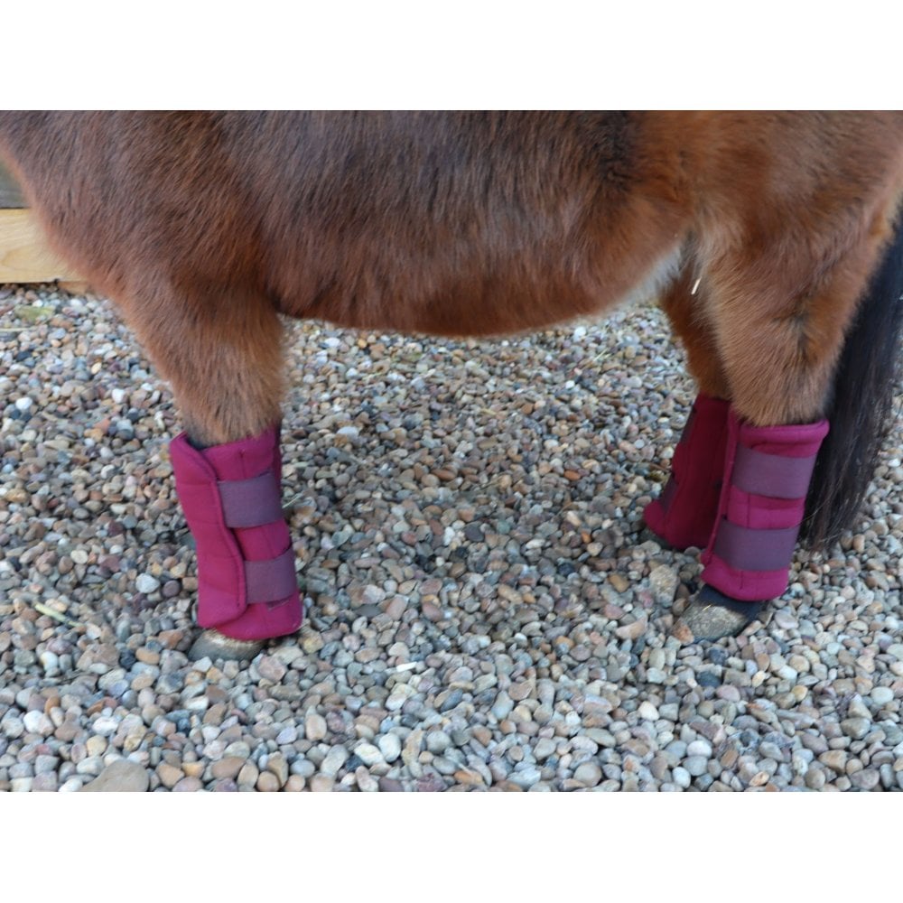 Shetland-Miniature-Donkey Triple Layer Wicking Leg Wrap Set - Burgundy