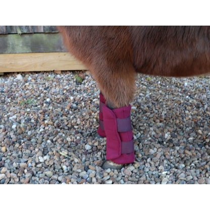 Shetland-Miniature-Donkey Triple Layer Wicking Leg Wrap Set - Burgundy
