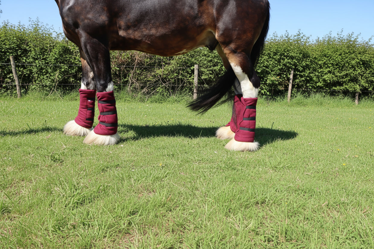 Heavy Horse Fleece Leg Wraps - Set of 4