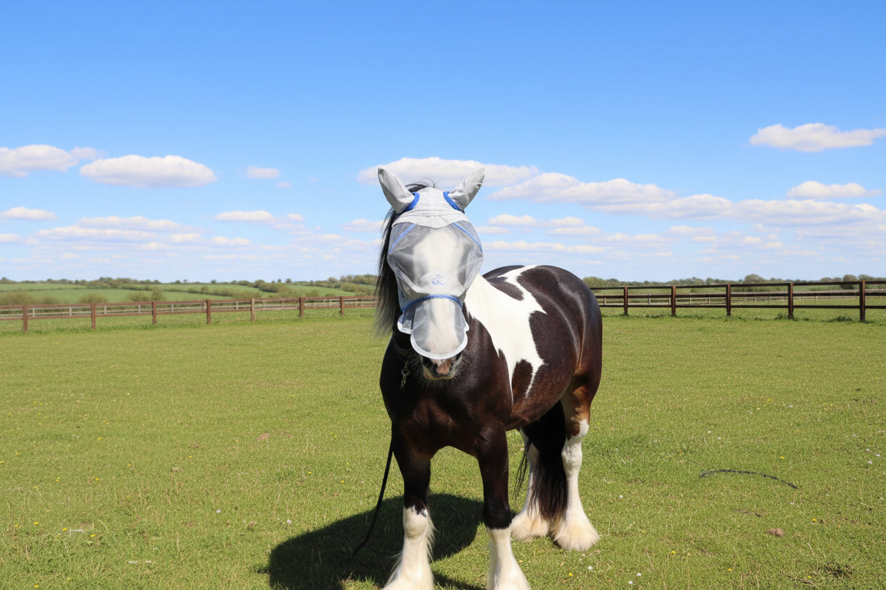 Heavy Horse Fly Mask With Or Without Nose Guard