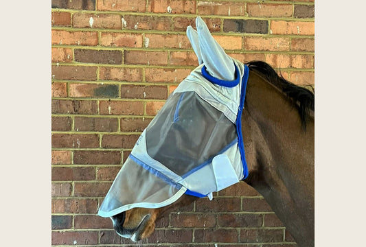 Fly Mask With Ears With Or Without Nose Guard