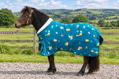 Shetland-Miniature-Donkey 100g Stable Rug - Owl Print