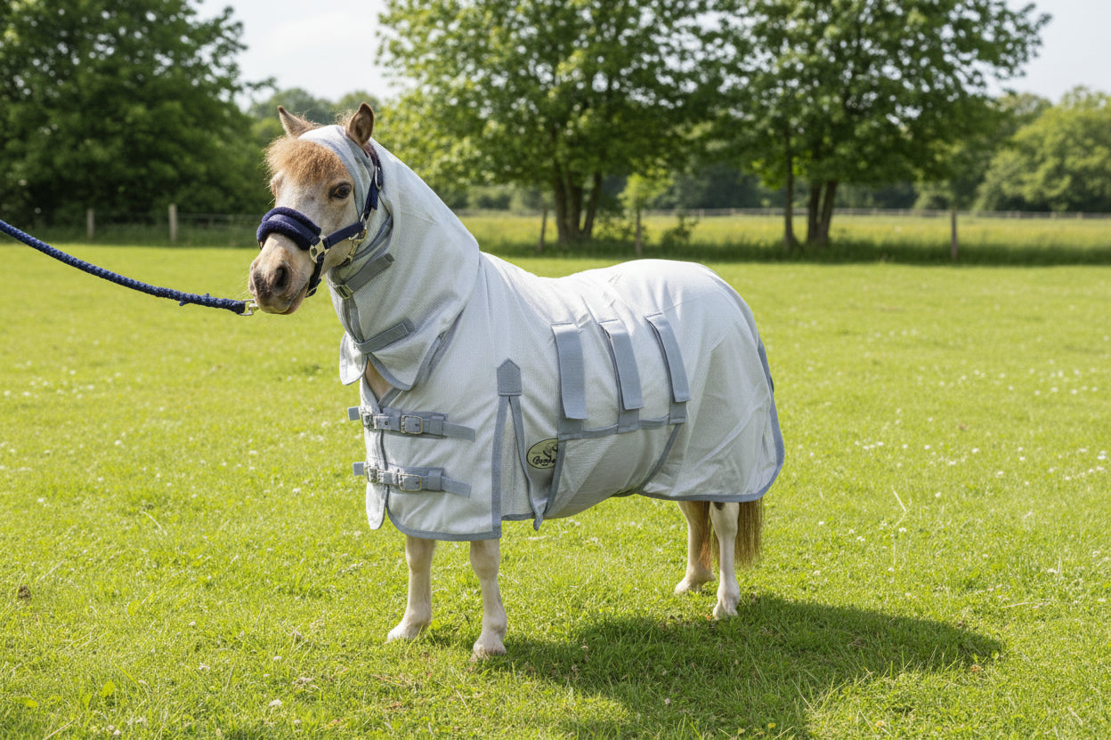 Shetland-Miniature Lightweight Combo Fly Rug  With Ear Holes (160g mesh)