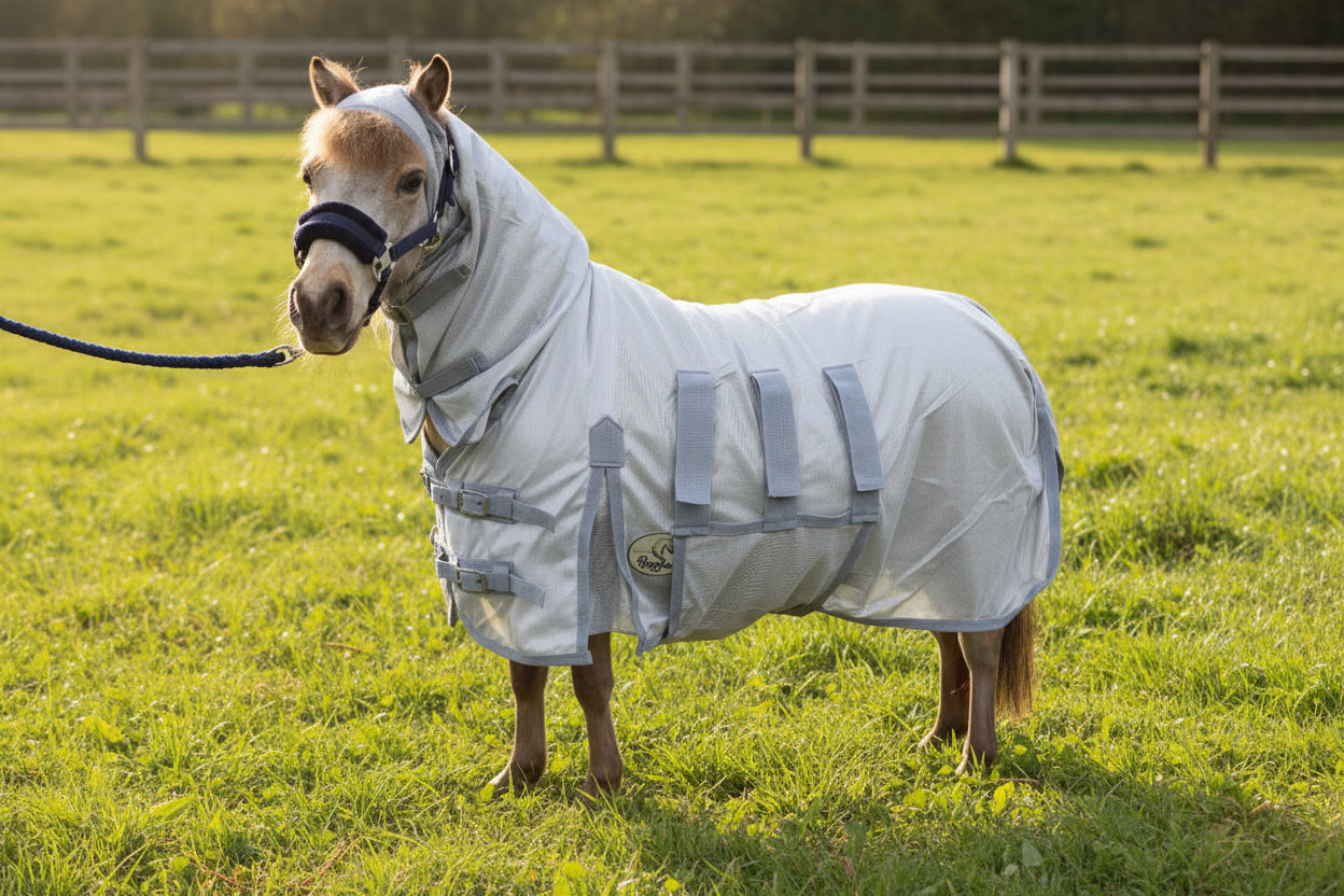 Shetland-Miniature Lightweight Combo Fly Rug  With Ear Holes (160g mesh)