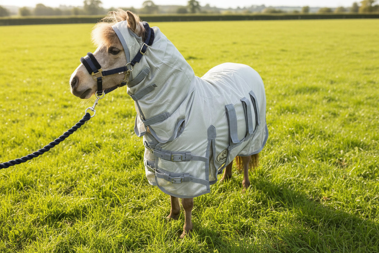 Shetland-Miniature Lightweight Combo Fly Rug  With Ear Holes (160g mesh)