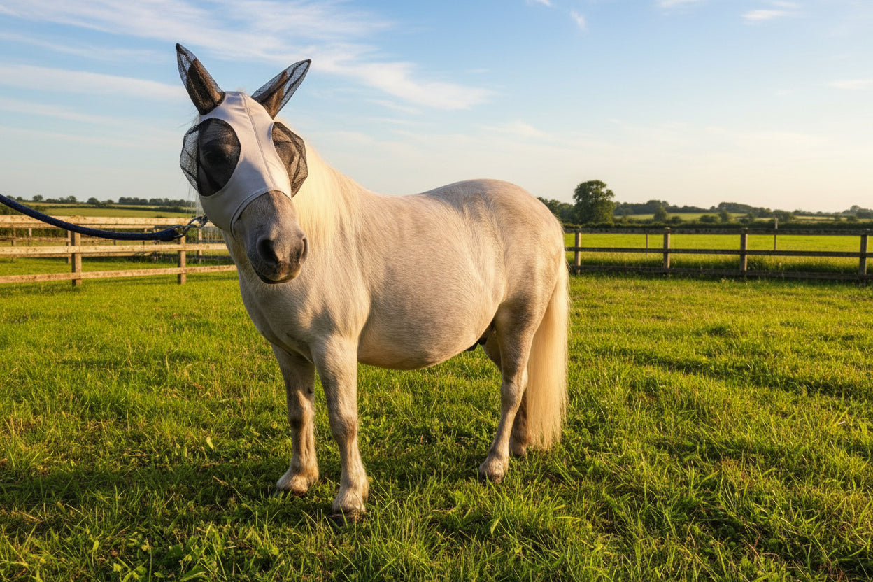 Shetland-Miniature-Section A Pull On Fly Mask With Ears